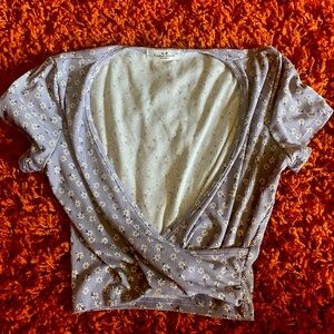 Size S Rebellious Dreamer plunging neckline crop top